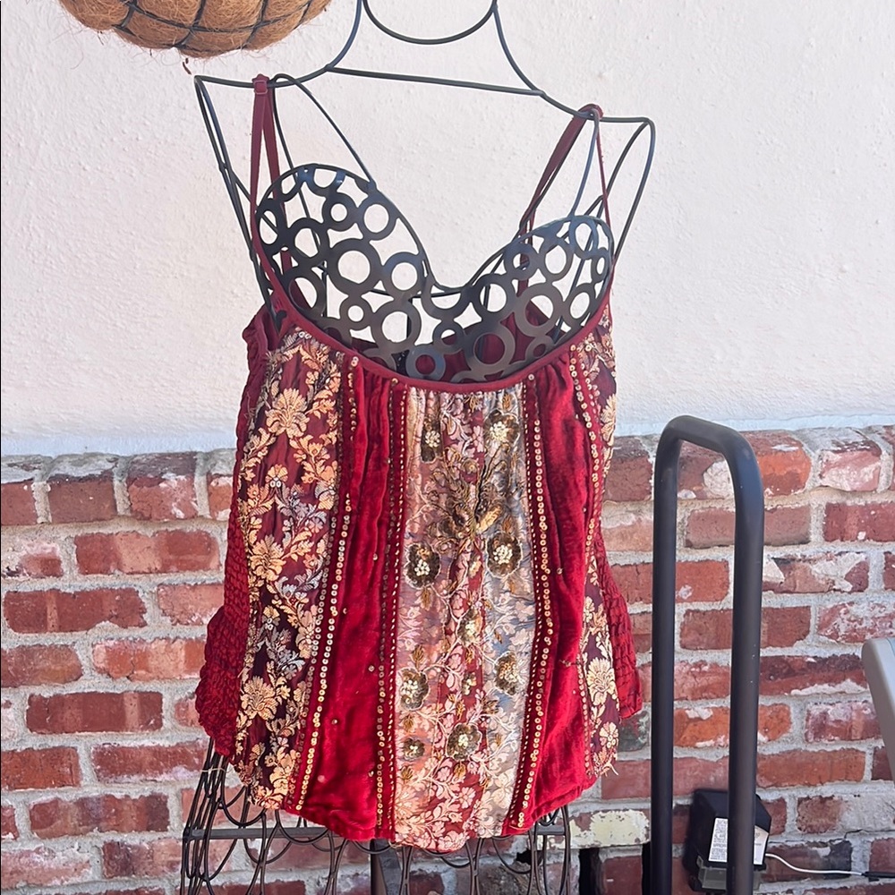 Floral Red Women's Top
